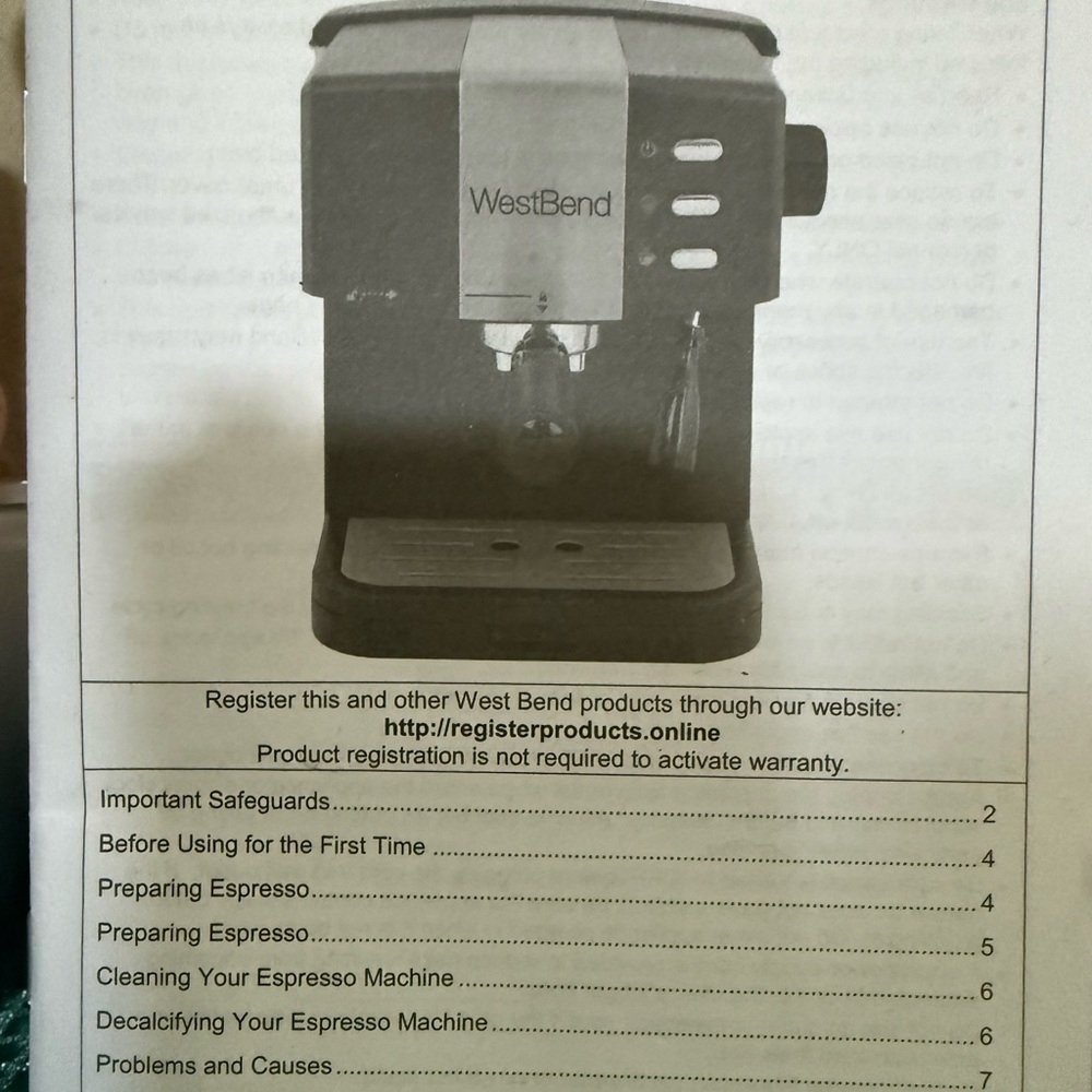 West Bend Espresso Machine with Accessories - Picture 2 of 8
